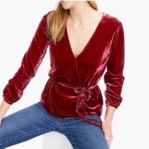 J. Crew Velvet Blouse